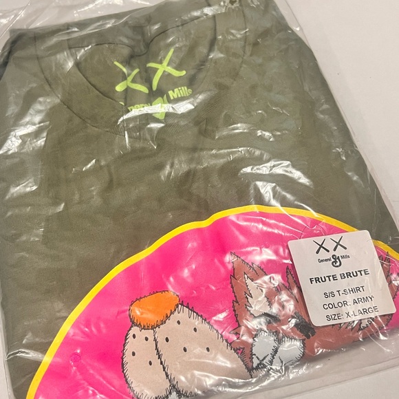 KAWS Other - Kaws Monster Cereals Franken Berry Full Figure Pink T-Shirt XL General Mills.